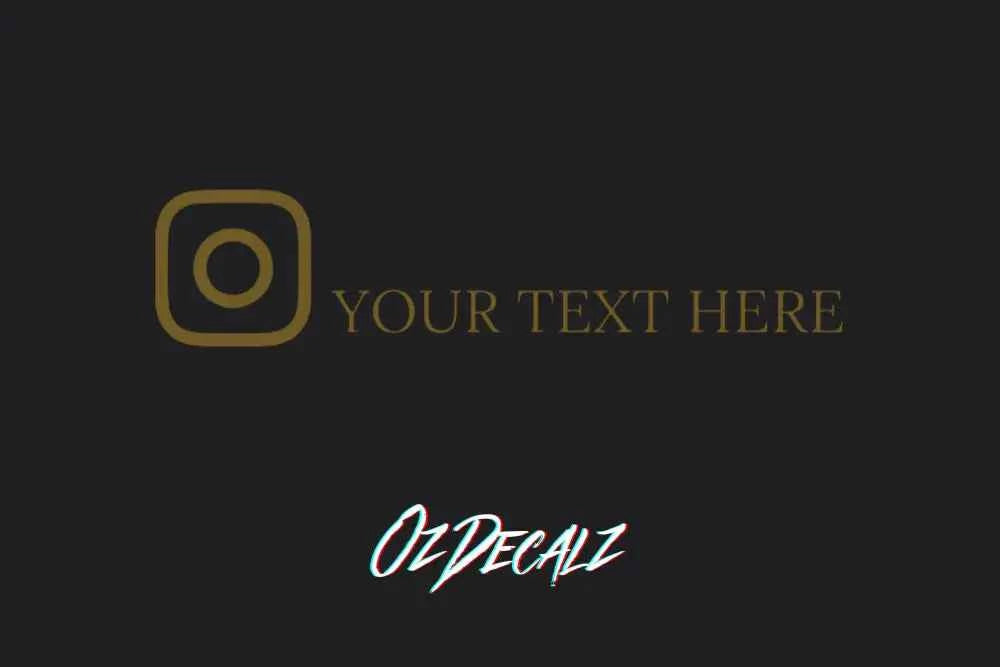 CUSTOM INSTAGRAM STICKER - OZDecalz