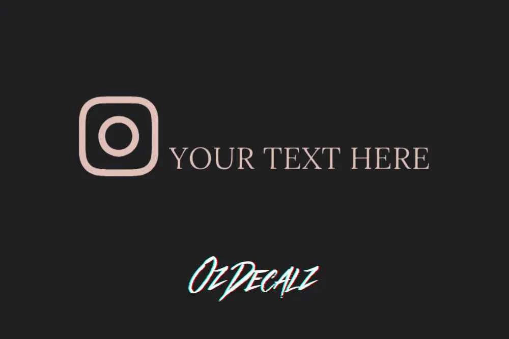 CUSTOM INSTAGRAM STICKER - OZDecalz