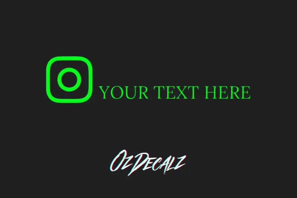 CUSTOM INSTAGRAM STICKER - OZDecalz