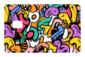 CARD WRAP: COLOURED DOODLE