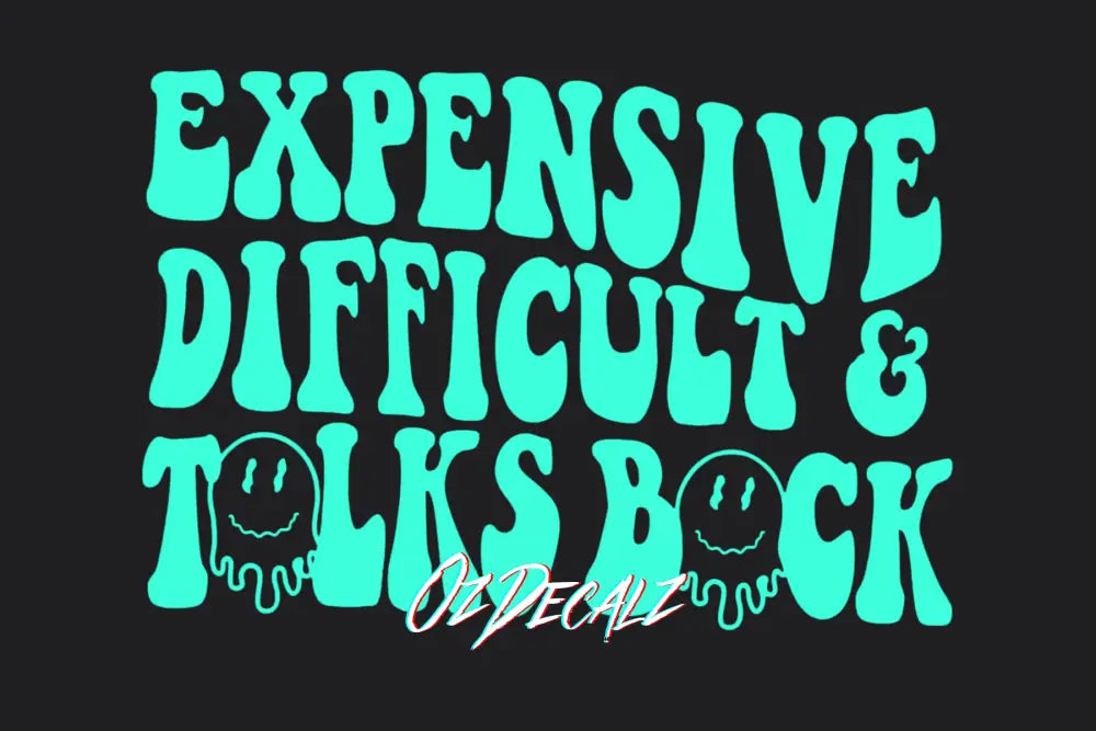 Expensive, Difficult, Talks Back Sticker - OzDecalz