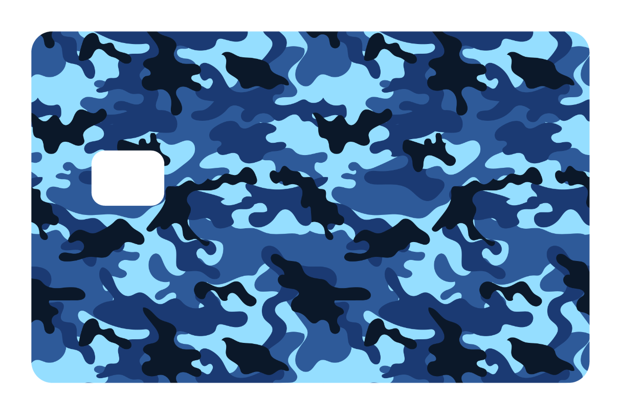 CARD WRAP: CAMO (DARK BLUE)