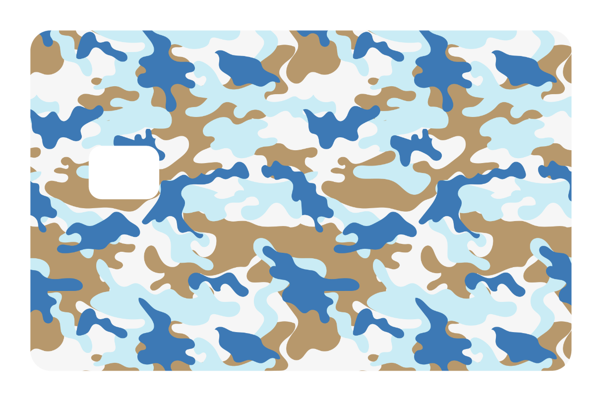 CARD WRAP: CAMO (LIGHT BLUE)