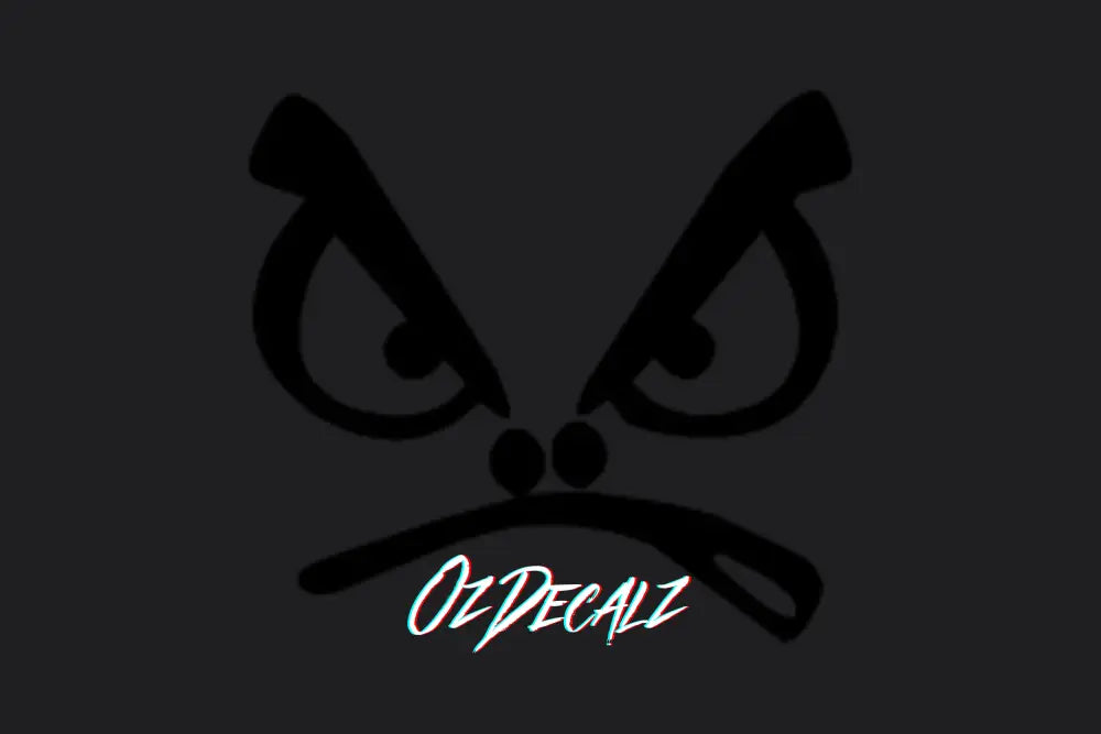 ANGRY FACE STICKER - OZDecalz