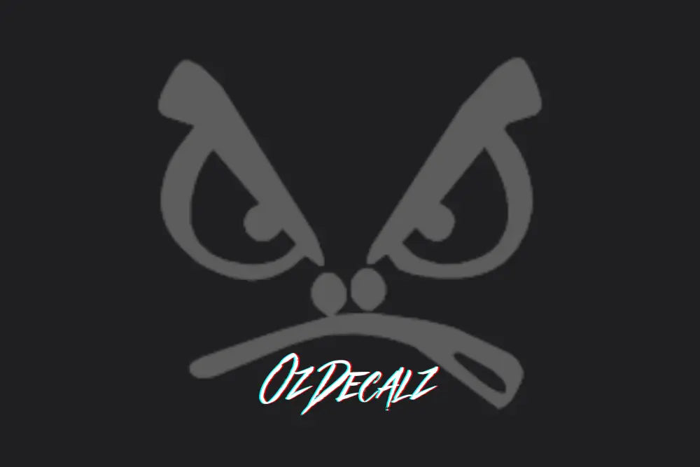 ANGRY FACE STICKER - OZDecalz