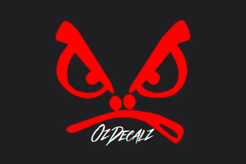 ANGRY FACE STICKER - OZDecalz