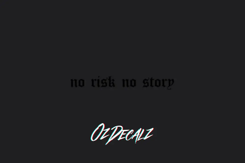 NO RISK NO STORY STICKER - OZDecalz