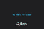 HELMET STICKER: NO RISK NO STORY - OzDecalz