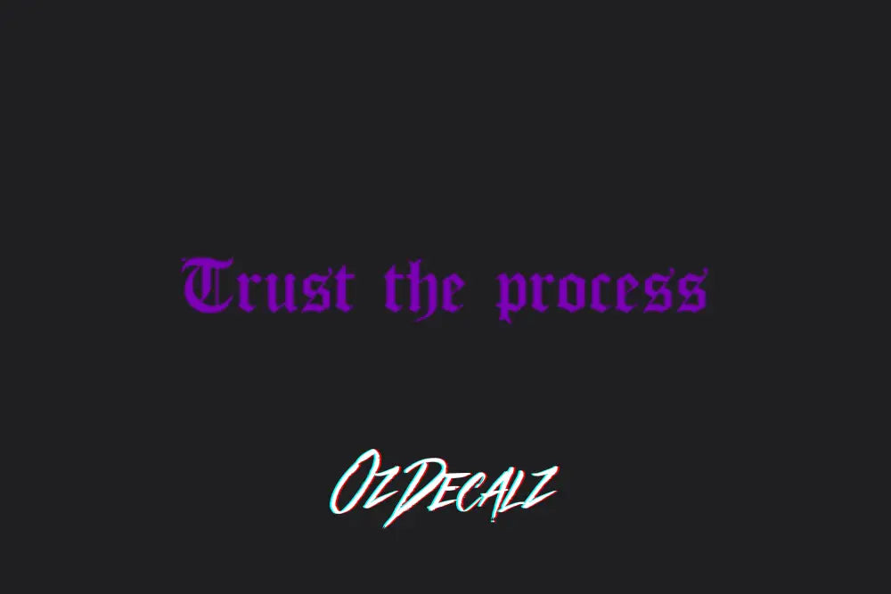 TRUST THE PROCESS STICKER - OZDecalz