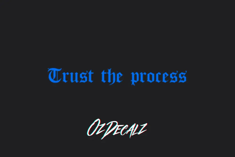 TRUST THE PROCESS STICKER - OZDecalz