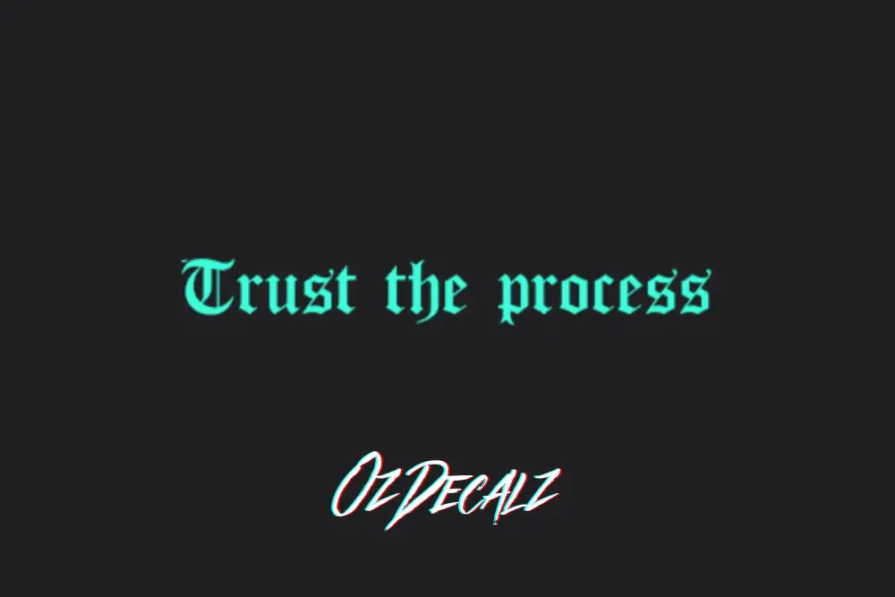 TRUST THE PROCESS STICKER - OZDecalz