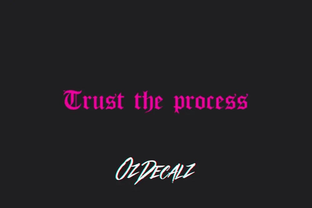 TRUST THE PROCESS STICKER - OZDecalz