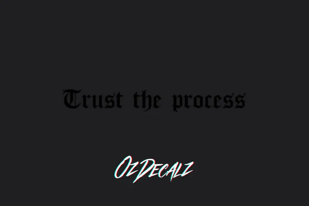 TRUST THE PROCESS STICKER - OZDecalz