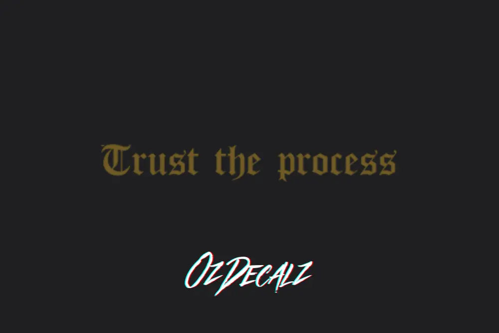 TRUST THE PROCESS STICKER - OZDecalz