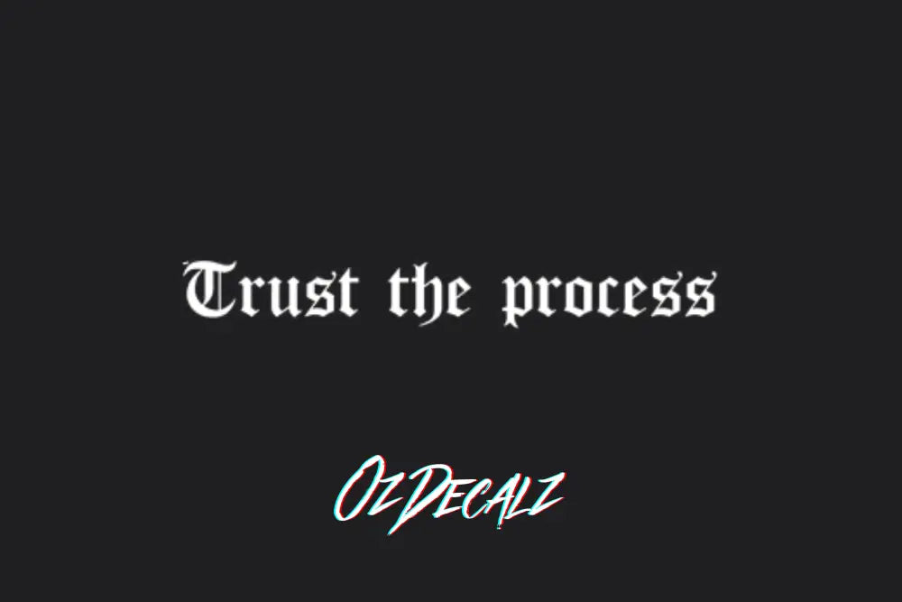 TRUST THE PROCESS STICKER - OZDecalz