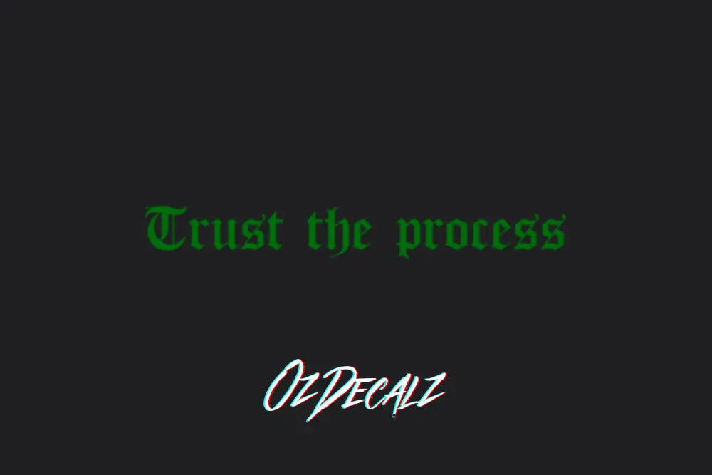 TRUST THE PROCESS STICKER - OZDecalz