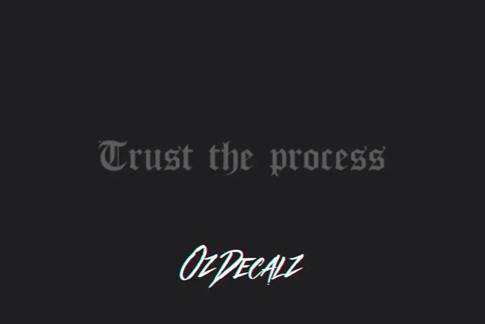 TRUST THE PROCESS STICKER - OZDecalz