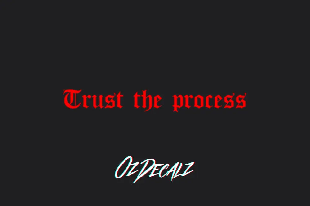 TRUST THE PROCESS STICKER - OZDecalz