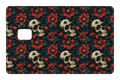 CARD WRAP: SKULLS & FLOWERS