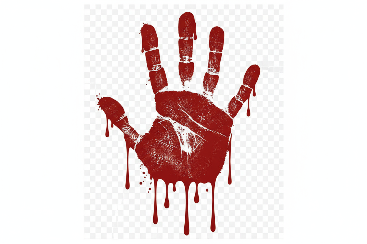 Bloody Handprint - Halloween Vinyl Window Decal