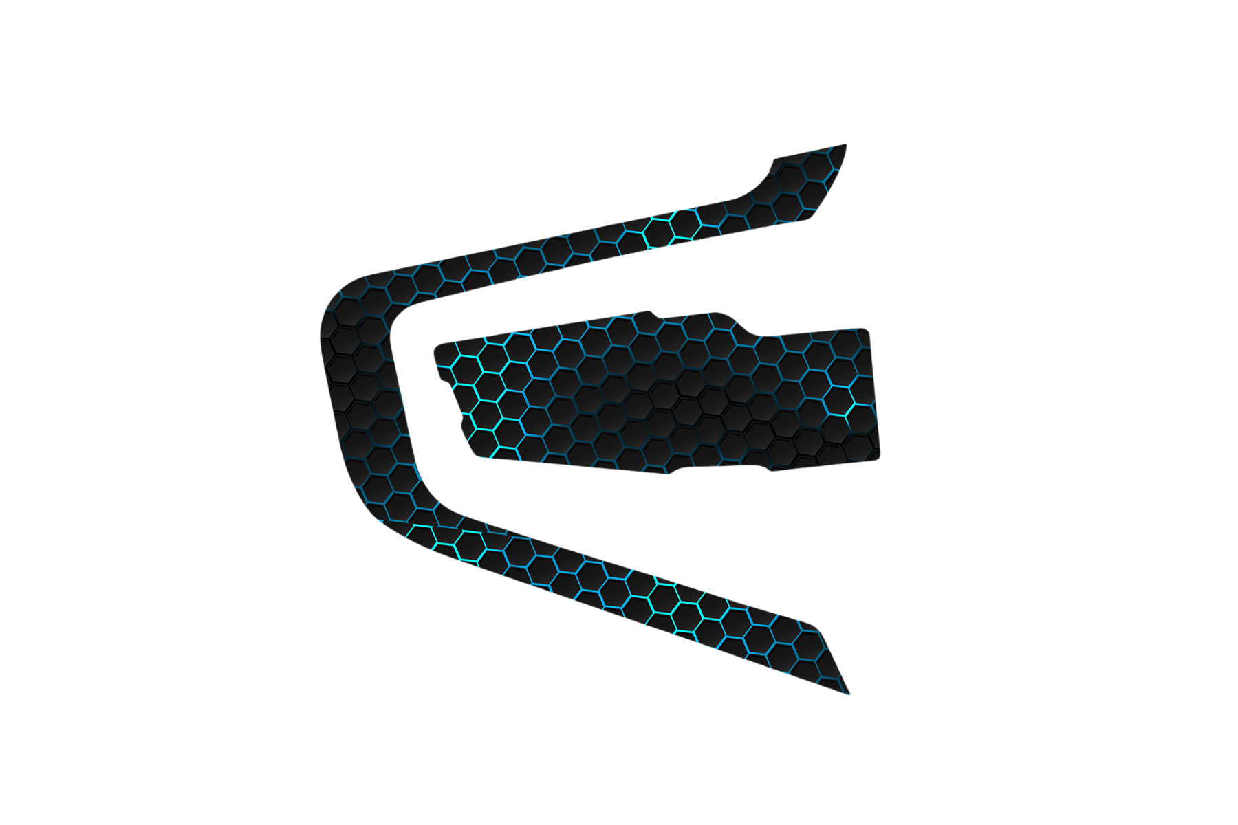 INTERCOM SKIN: HEXAGON CYAN