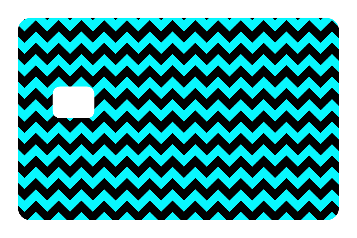 CARD WRAP: ZIGZAG (BLUE)