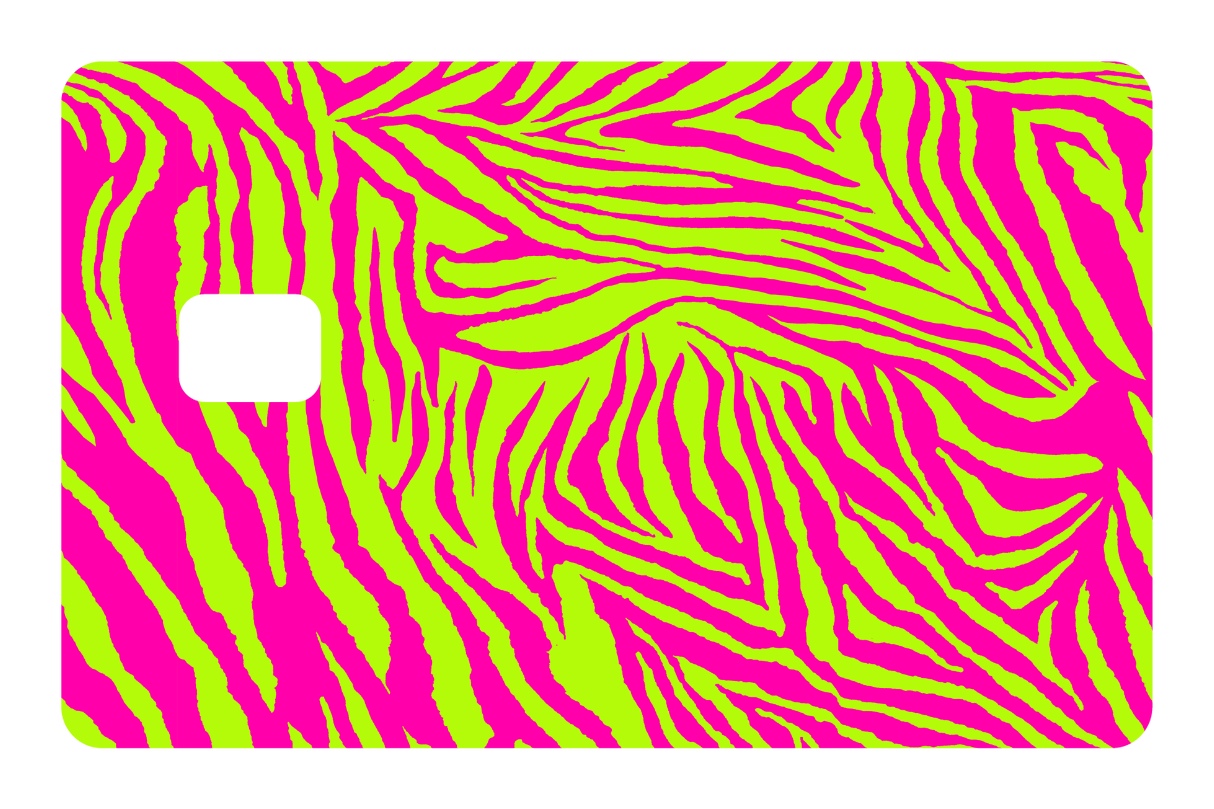 CARD WRAP: ZEBRA PRINT PINK/YELLOW
