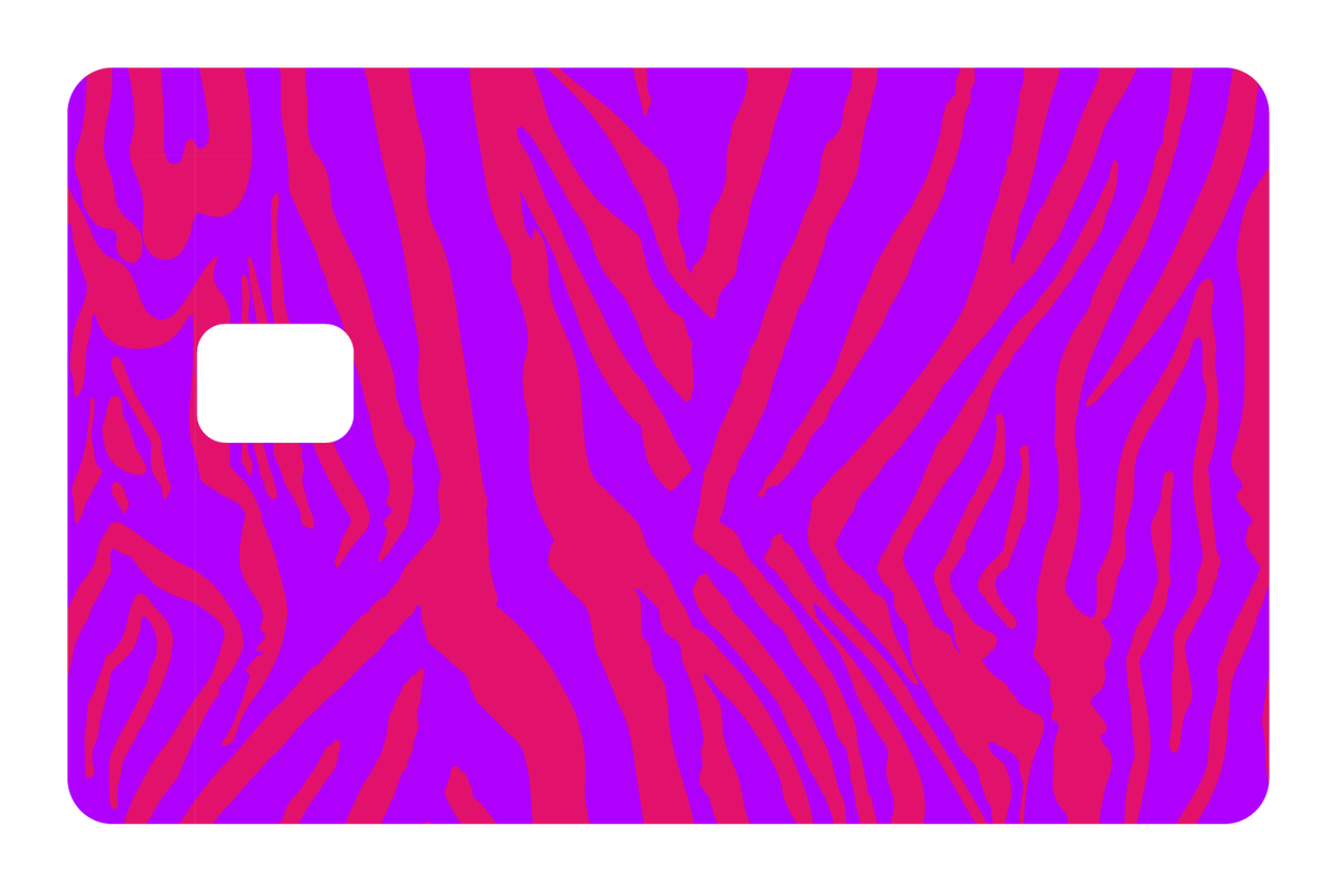 CARD WRAP: ZEBRA PRINT PINK/PURPLE