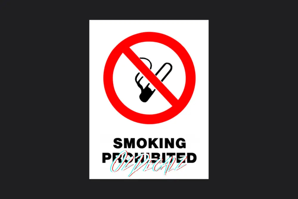 SMOKING PROHIBITED - OzDecalz