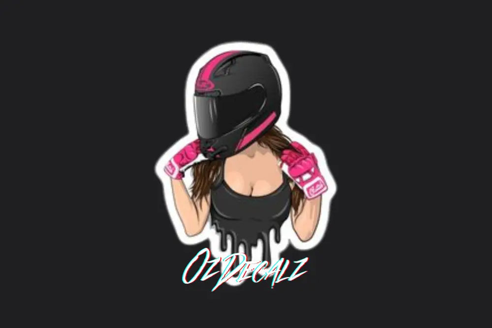 STICKER: BIKER CHICK - OzDecalz