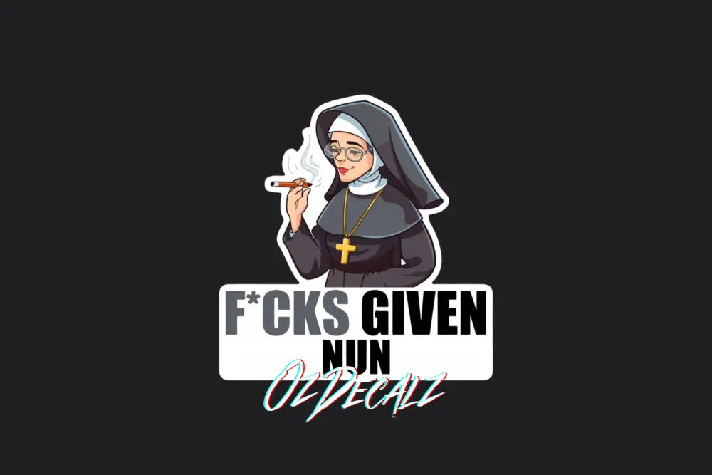 STICKER: F*CKS GIVEN NUN - OzDecalz