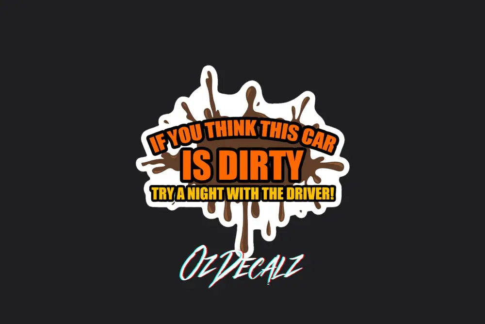 STICKER: IF YOU THINK THIS CAR IS DIRTY - OzDecalz