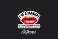 STICKER: I'M A MANUAL - OzDecalz