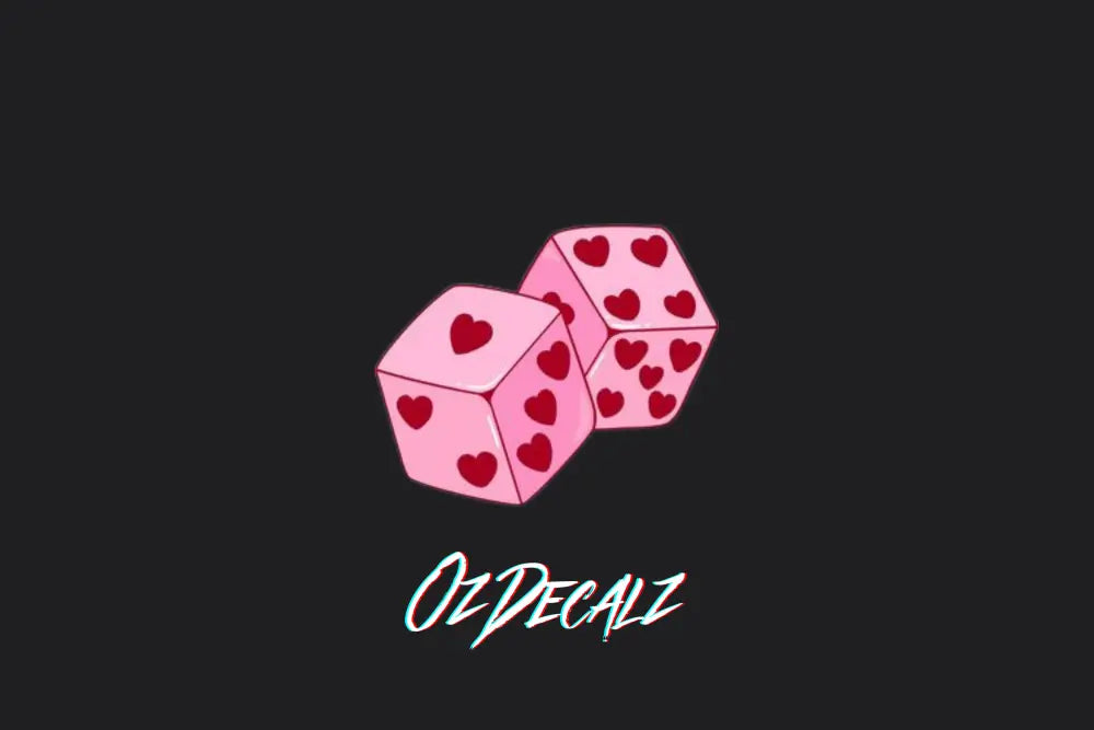 LOVE DICE STICKER - OZDecalz