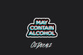 STICKER: MAY CONTAIN ALCOHOL - OzDecalz