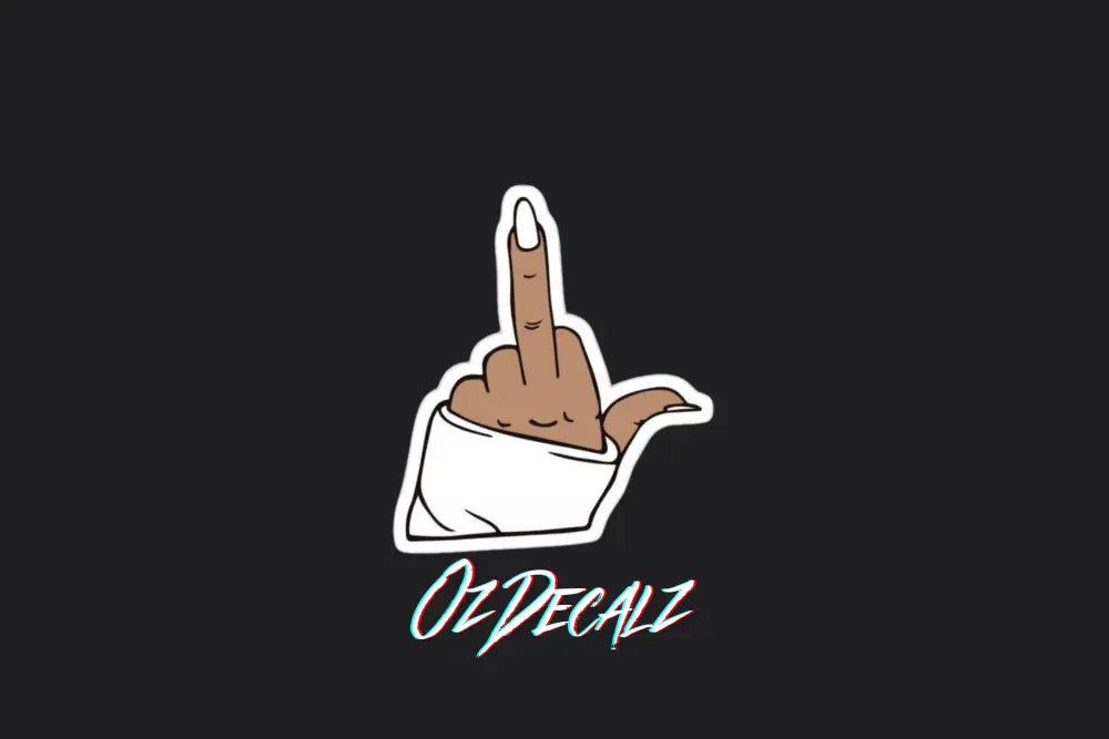 Die-Cut Sticker: MIDDLE FINGER – OzDecalz