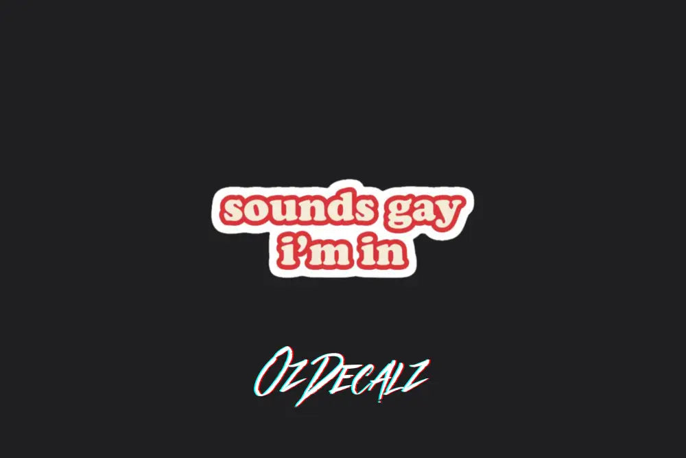 STICKER: SOUNDS GAY IM IN - OzDecalz