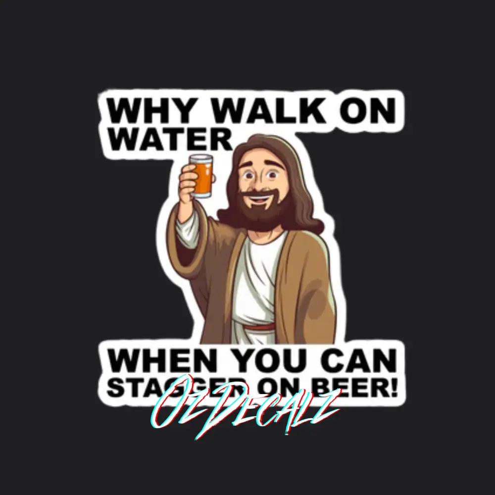 STAGGER ON BEER STICKER - OZDecalz