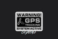 STICKER: WARNING! GPS TRACKING - OzDecalz