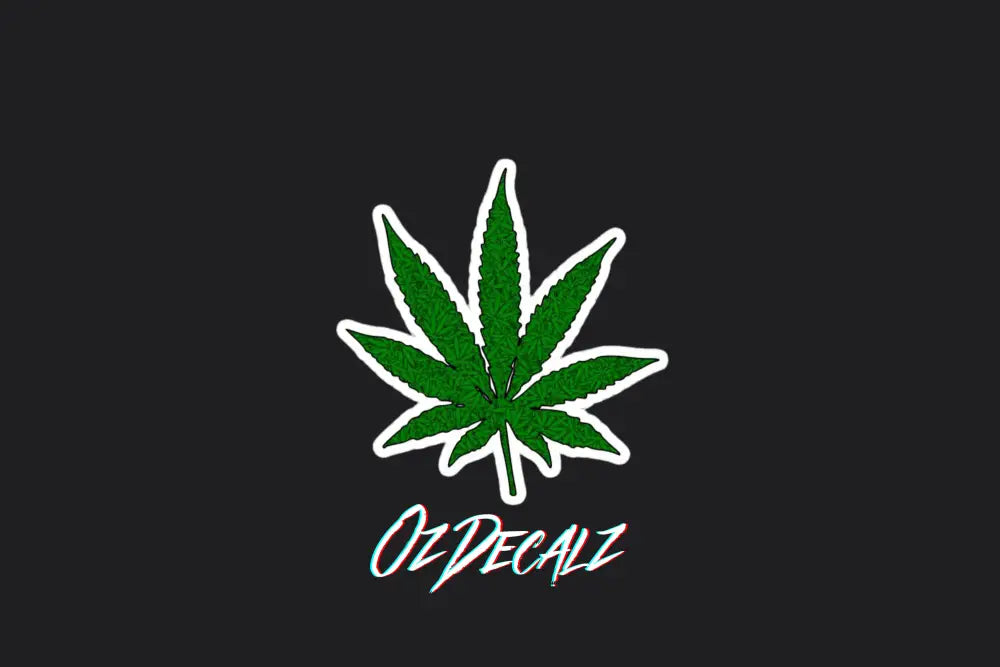 STICKER: WEED LEAF