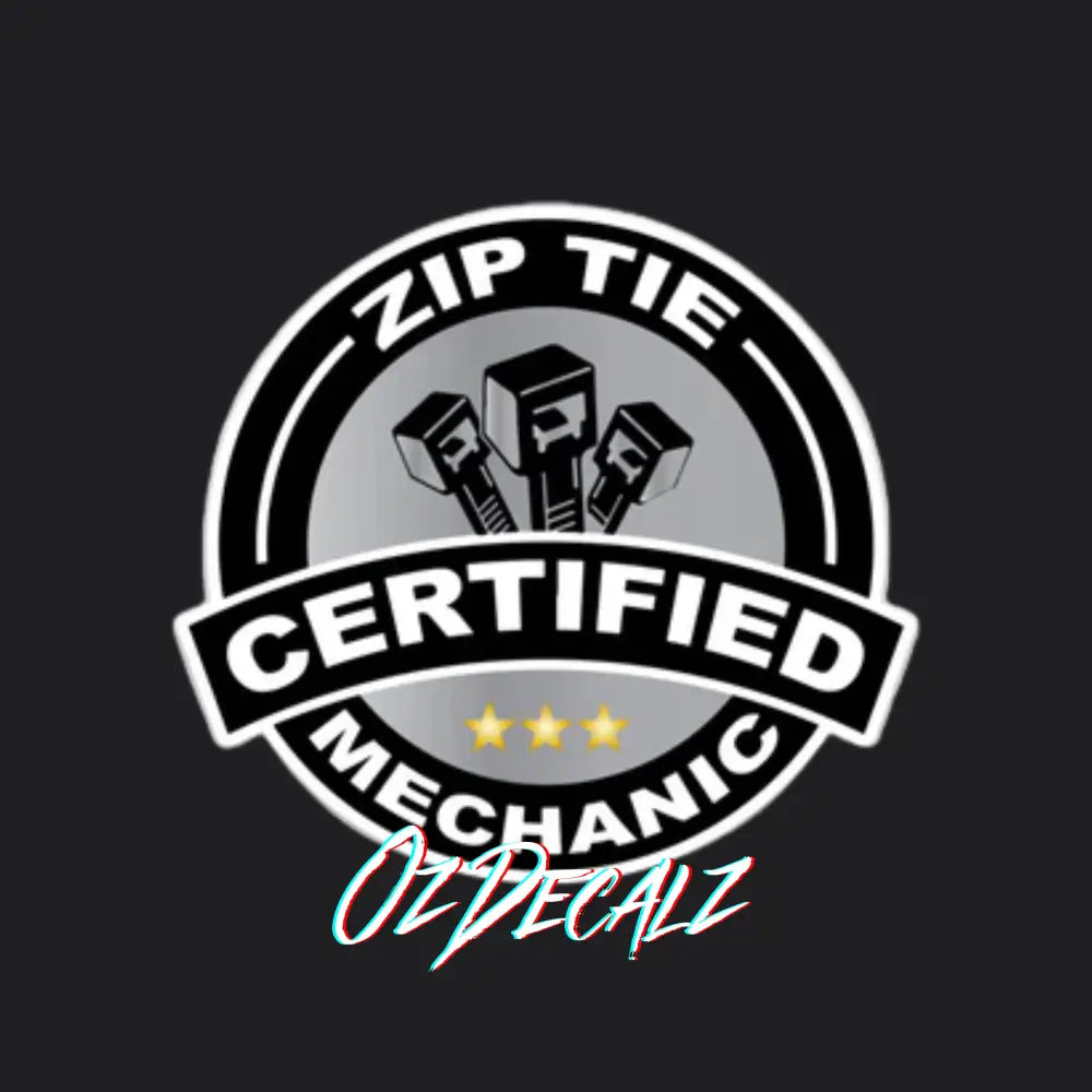 ZIP TIE MECHANIC STICKER - OZDecalz