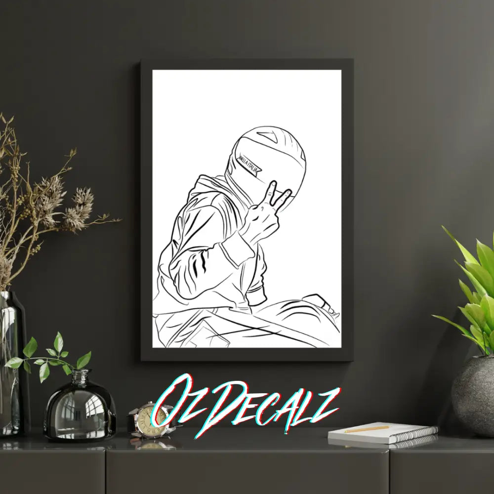 WALL ART: BIKER - OzDecalz