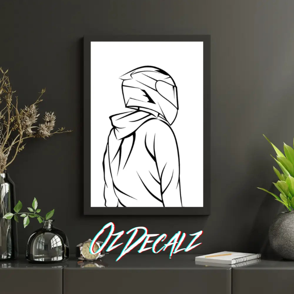 WALL ART: BIKER - OzDecalz