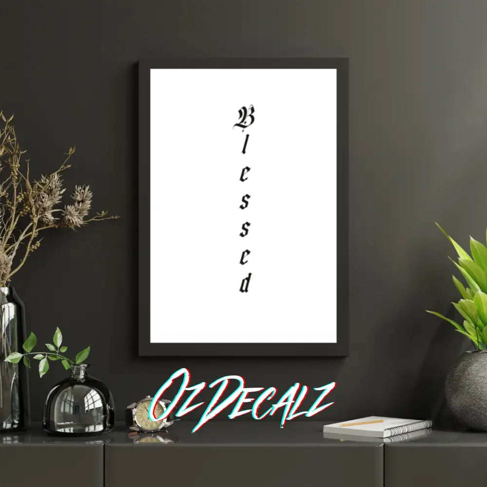 WALL ART: BLESSED - OzDecalz