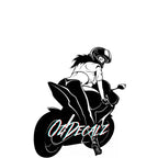 WALL ART: FEMAILE BIKER - OzDecalz