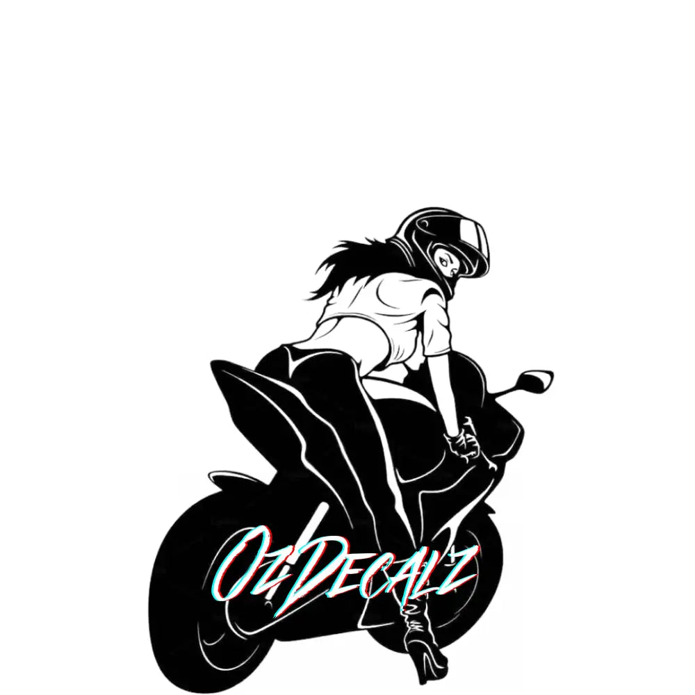 WALL ART: FEMAILE BIKER - OzDecalz