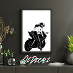 WALL ART: FEMAILE BIKER - OzDecalz