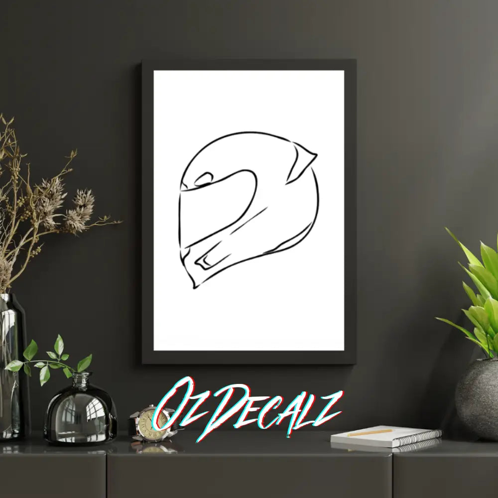 HELMET Wall Art - OZDecalz