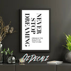 WALL ART: NEVER STOP DREAMING - OzDecalz