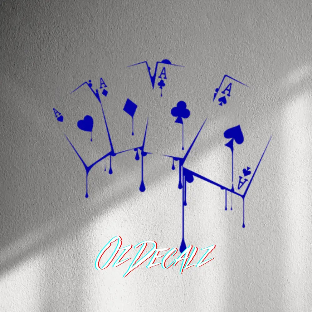 WALL STICKER: CARDS DRIP - OzDecalz